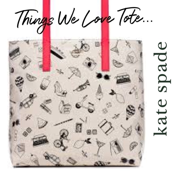 Kate Spade Things We Love Tote Steal The Spotlight Tote Bag PXRU6323 Rare - Picture 1 of 13